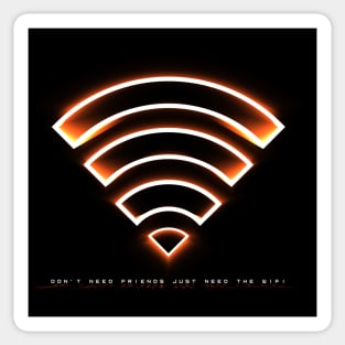 'Lazy Susan' Neon Wi-Fi Design Sticker